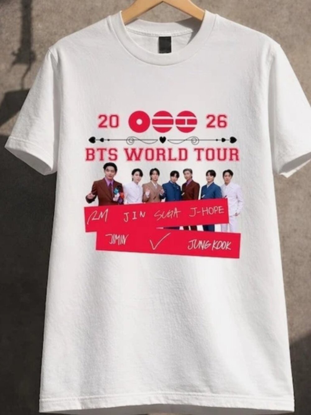 BTS World Tour 2026 Graphic T-Shirt for Music Fans Unisex T Shirt 252